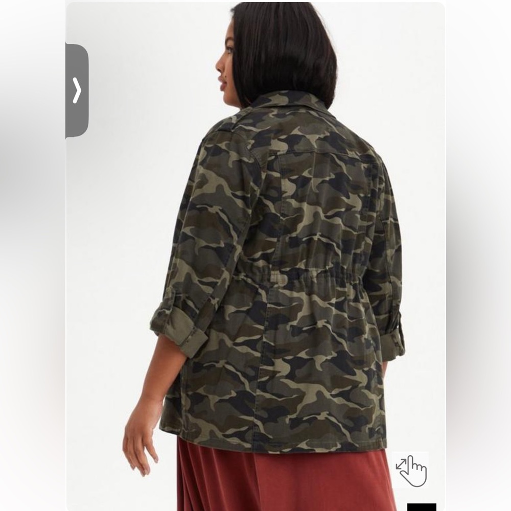 Torrid Camo Twill Anorak Utility Jacket 0 - Picture 2 of 12